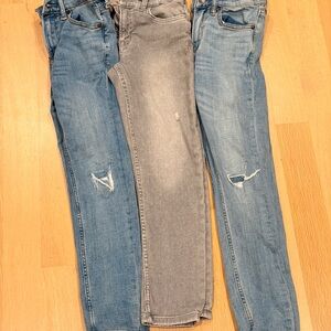 Zara and Abercrombie kids boys grey, blue Jeans size 10, 11/12 skinny jeans